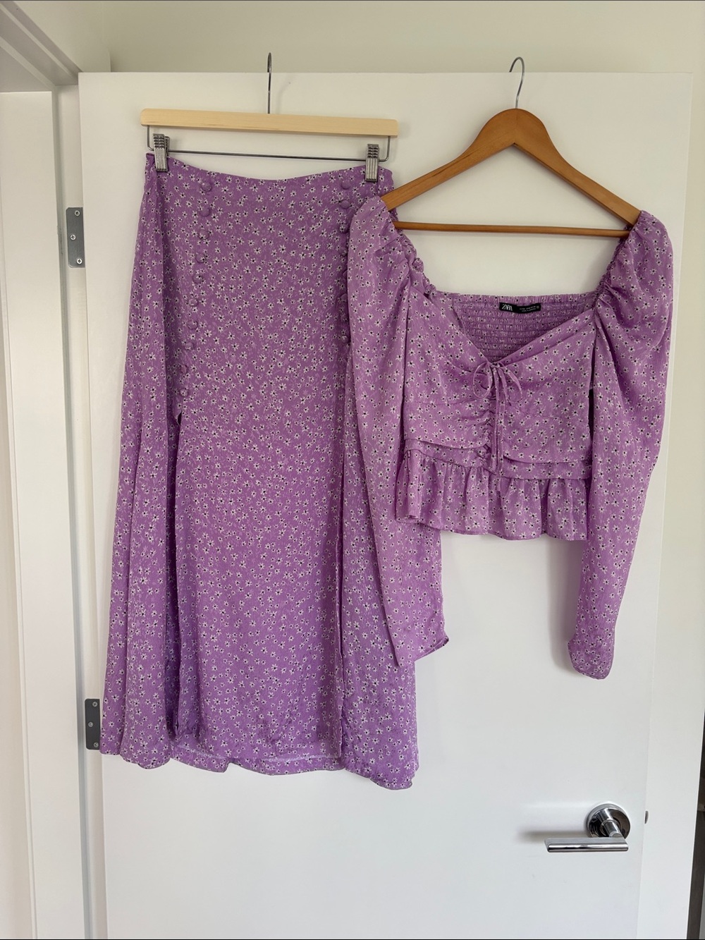 Zara Matching Set Skirt & Too Lavender Floral - Women - Picture 1 of 5